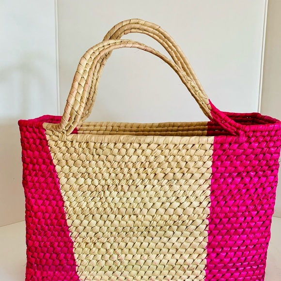 Handmade Mexican Palm Basket Purse/Tote - Picture 6 of 8
